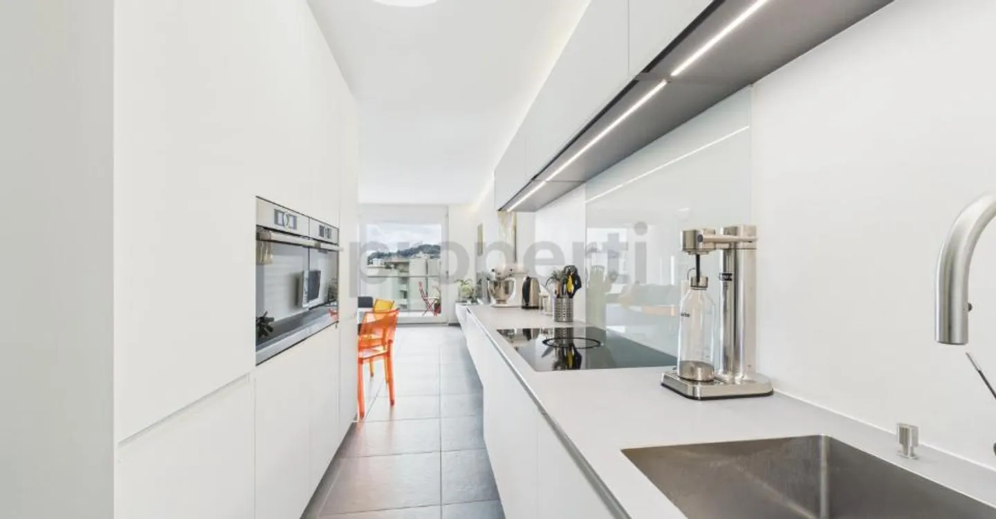 Attico duplex ristrutturato di 4,5 locali a Massagno – residenza principale e secondaria - Foto 4 di 10