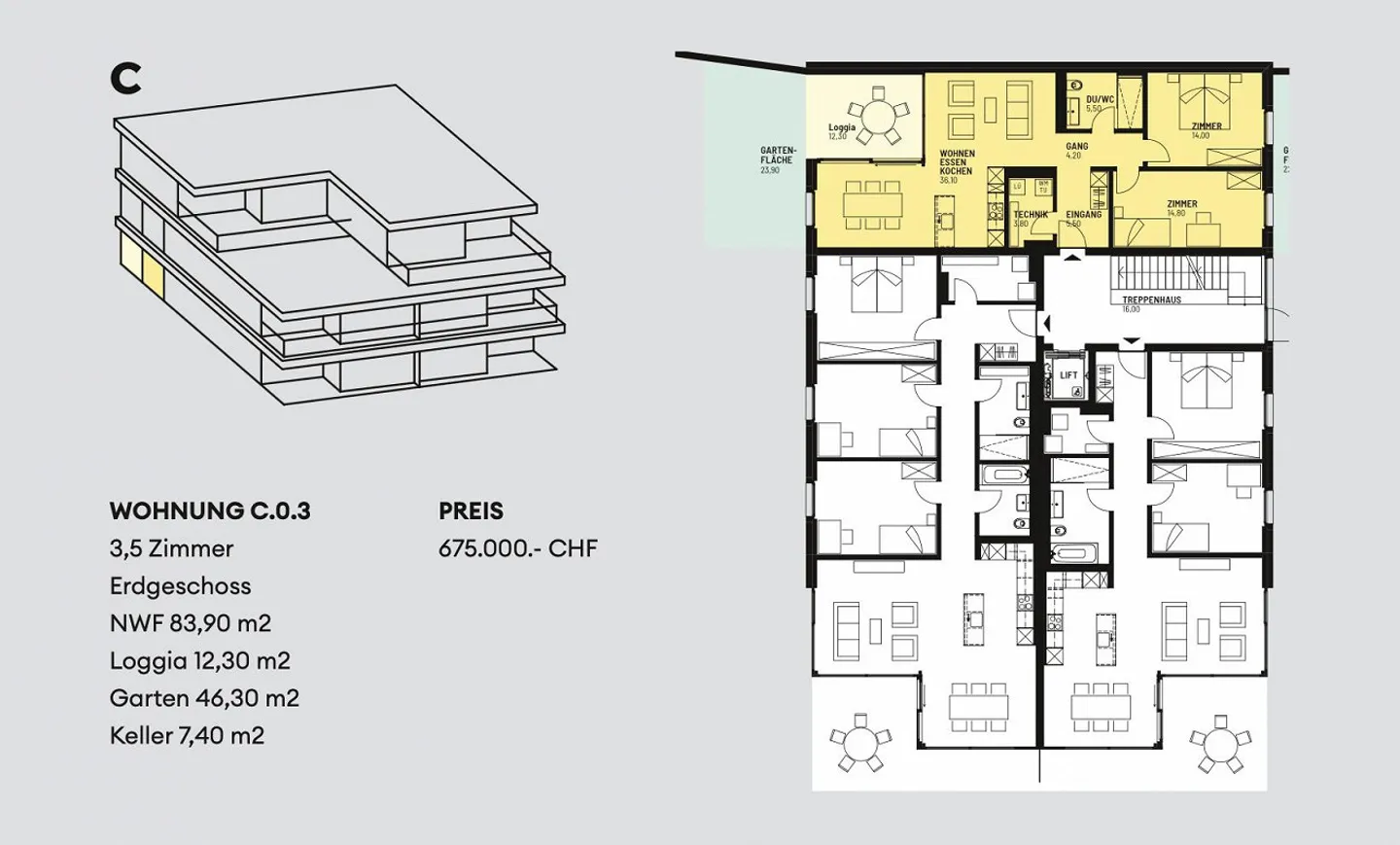 Modern Garden Apartment with Loggia 12.3m2 and Private Garden - Photo 12 of 12
