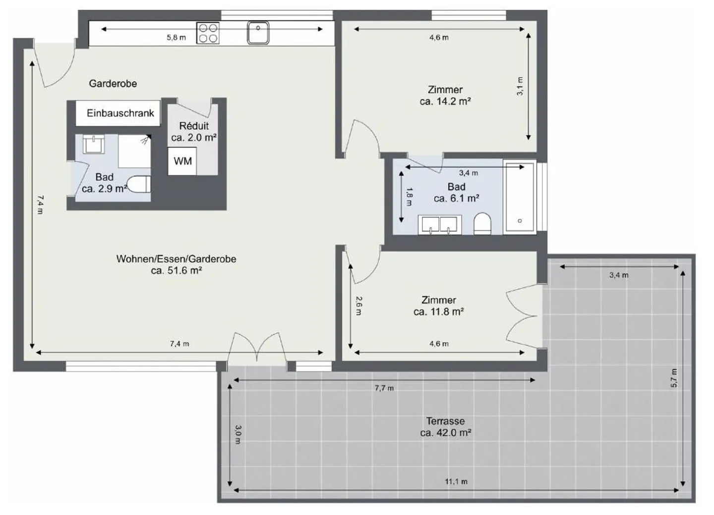 Beautiful 3.5-room apartment with large terrace on the 2nd floor - Photo 24 of 24