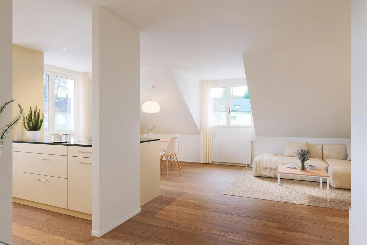 Appartement rénové de 3,5 pièces avec balcon et excellente connexion à St. Georgen - Photo 2 sur 4