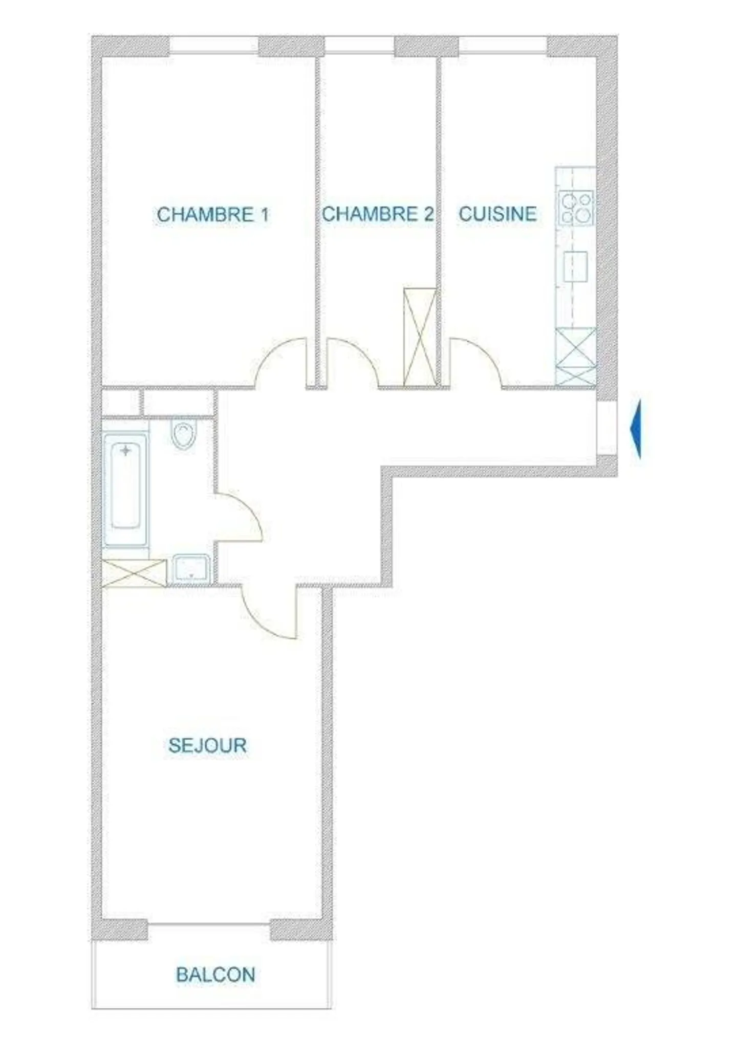 3,5-Zimmer-Wohnung in Jonction - Foto 2 von 6