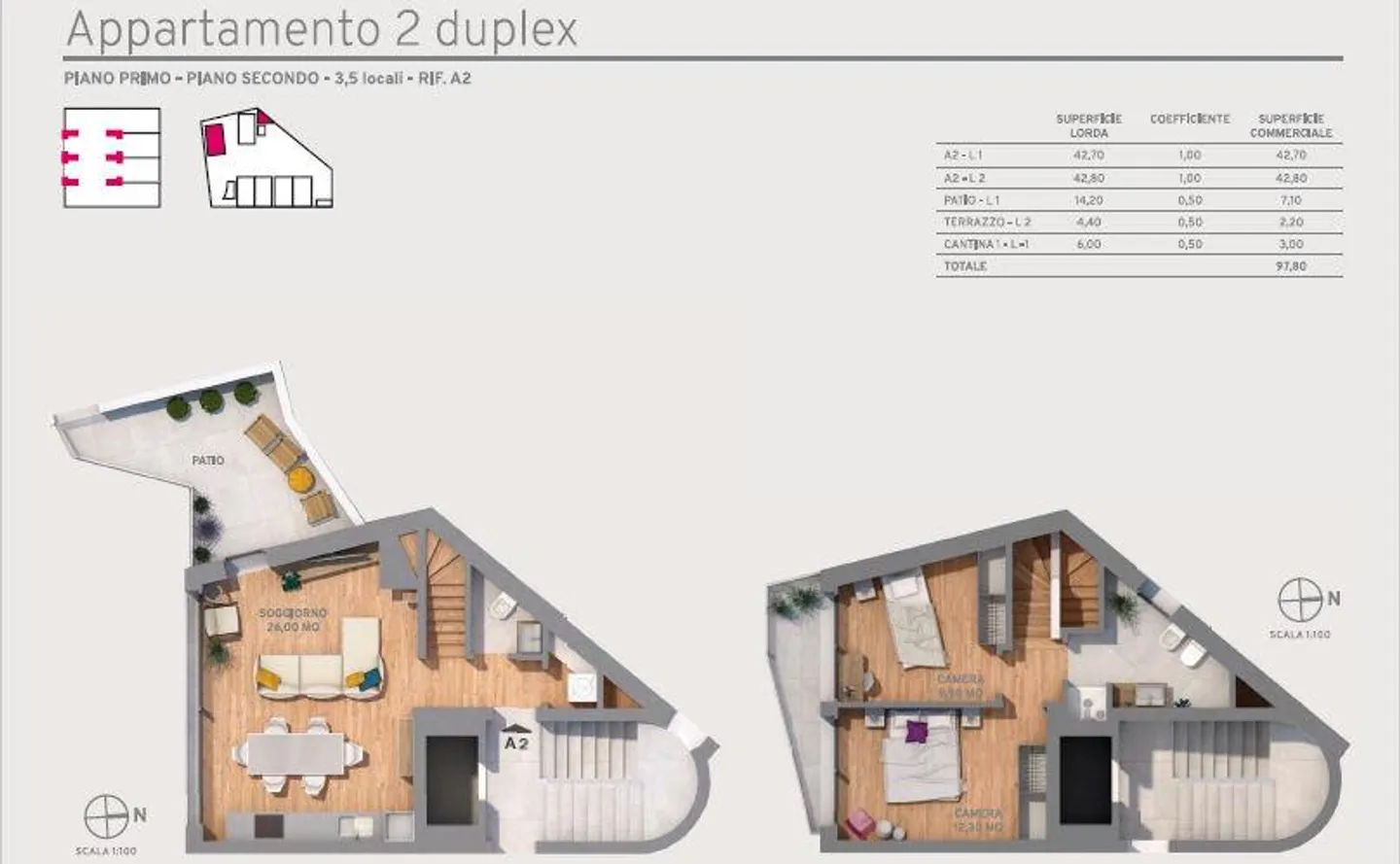 Modernes Duplexapartment in Lumino - Foto 7 von 8