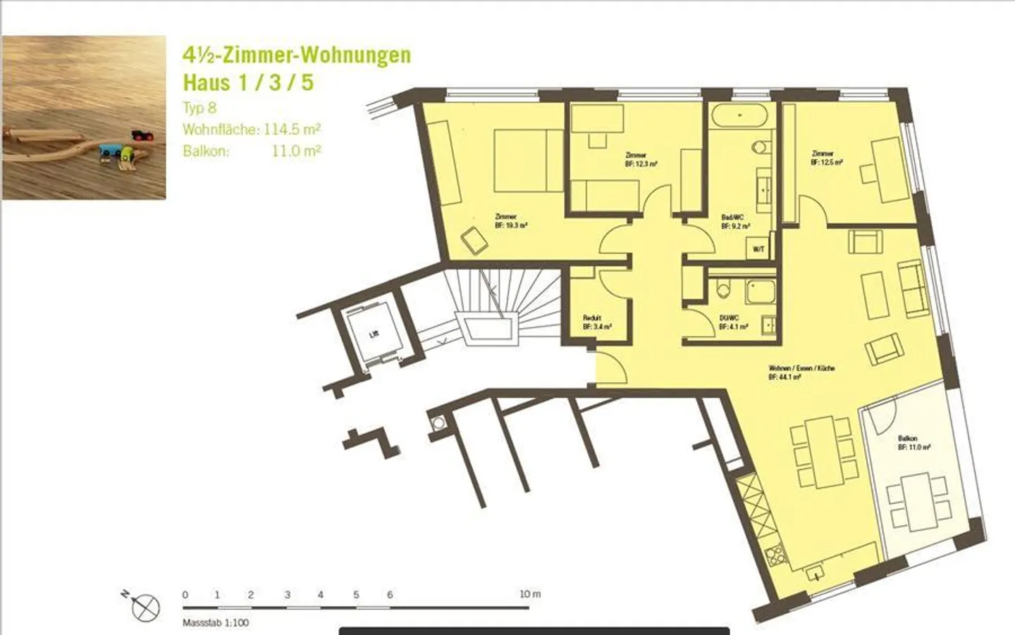 Modern 4½-Room Apartment - Photo 7 of 7