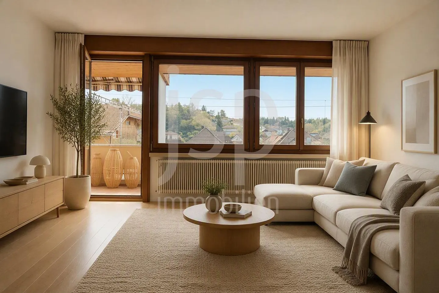 A practical 3.5 room apartment directly at the train station in Niederscherli - Photo 1 of 14