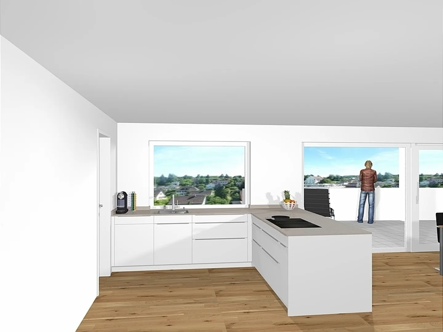 Attika West au milieu de la verdure : 131m2 net + 90m2 de terrasse entourante - Photo 4 sur 19