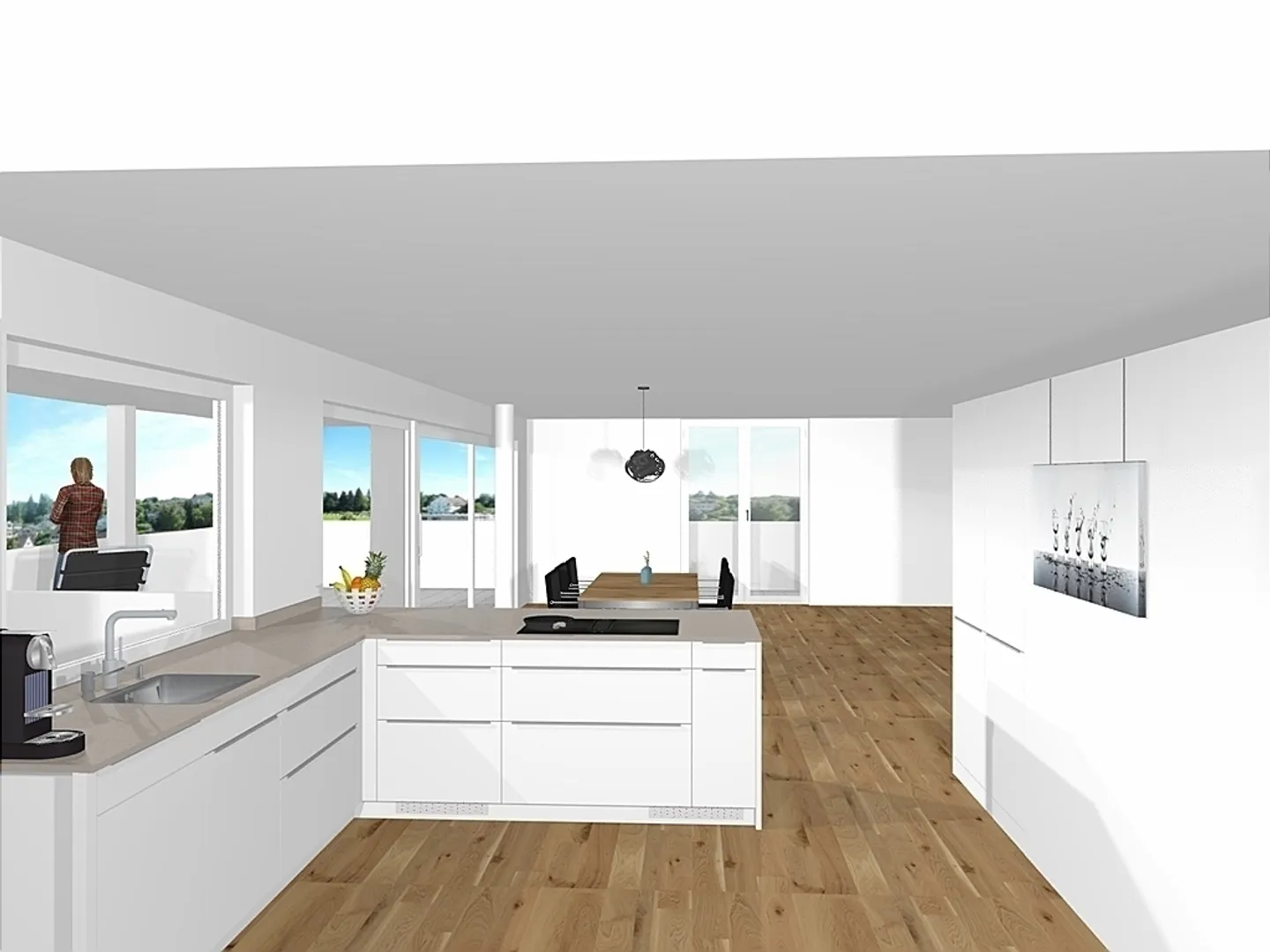 Attika West au milieu de la verdure : 131m2 net + 90m2 de terrasse entourante - Photo 5 sur 19