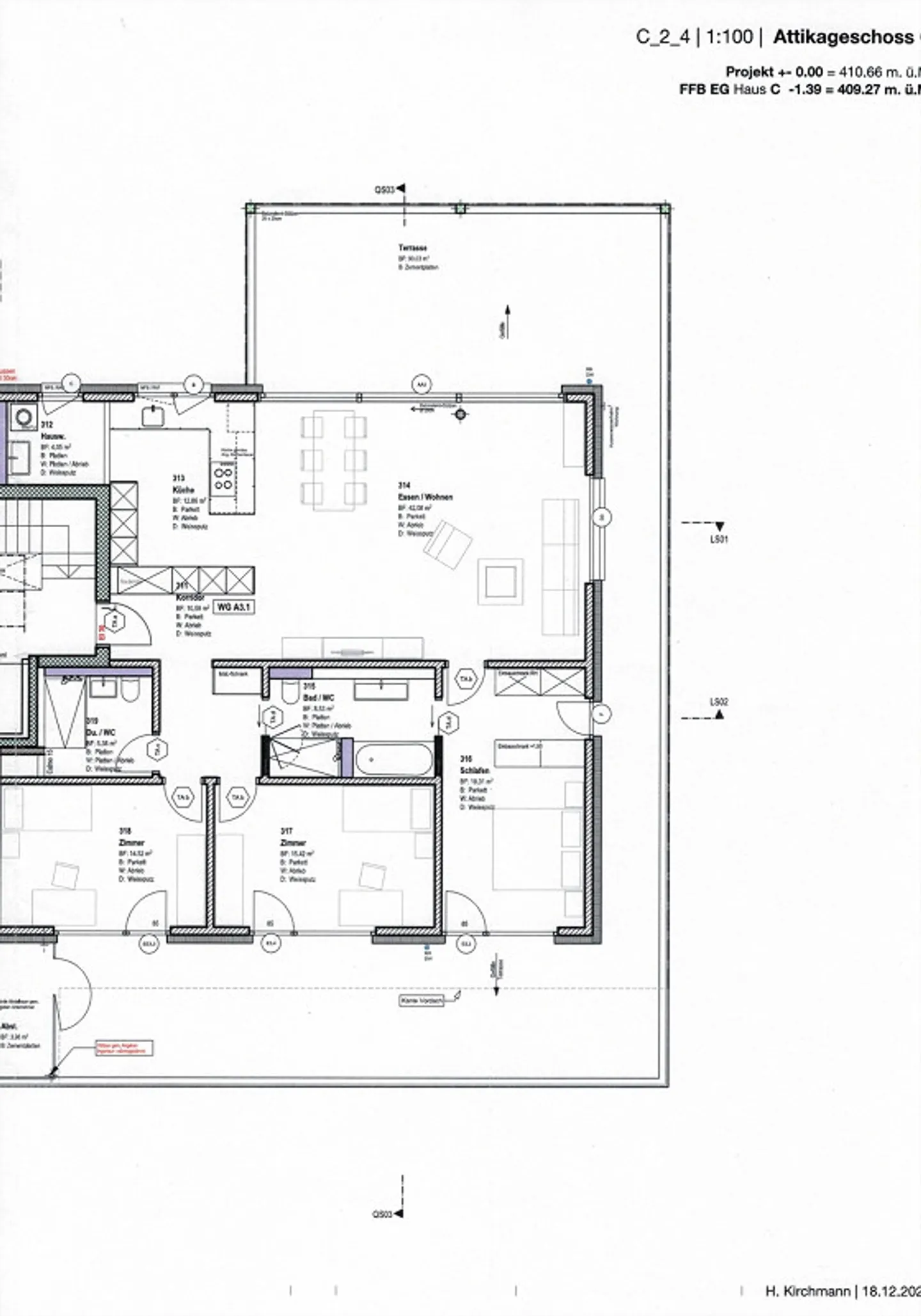 Attika West au milieu de la verdure : 131m2 net + 90m2 de terrasse entourante - Photo 17 sur 19