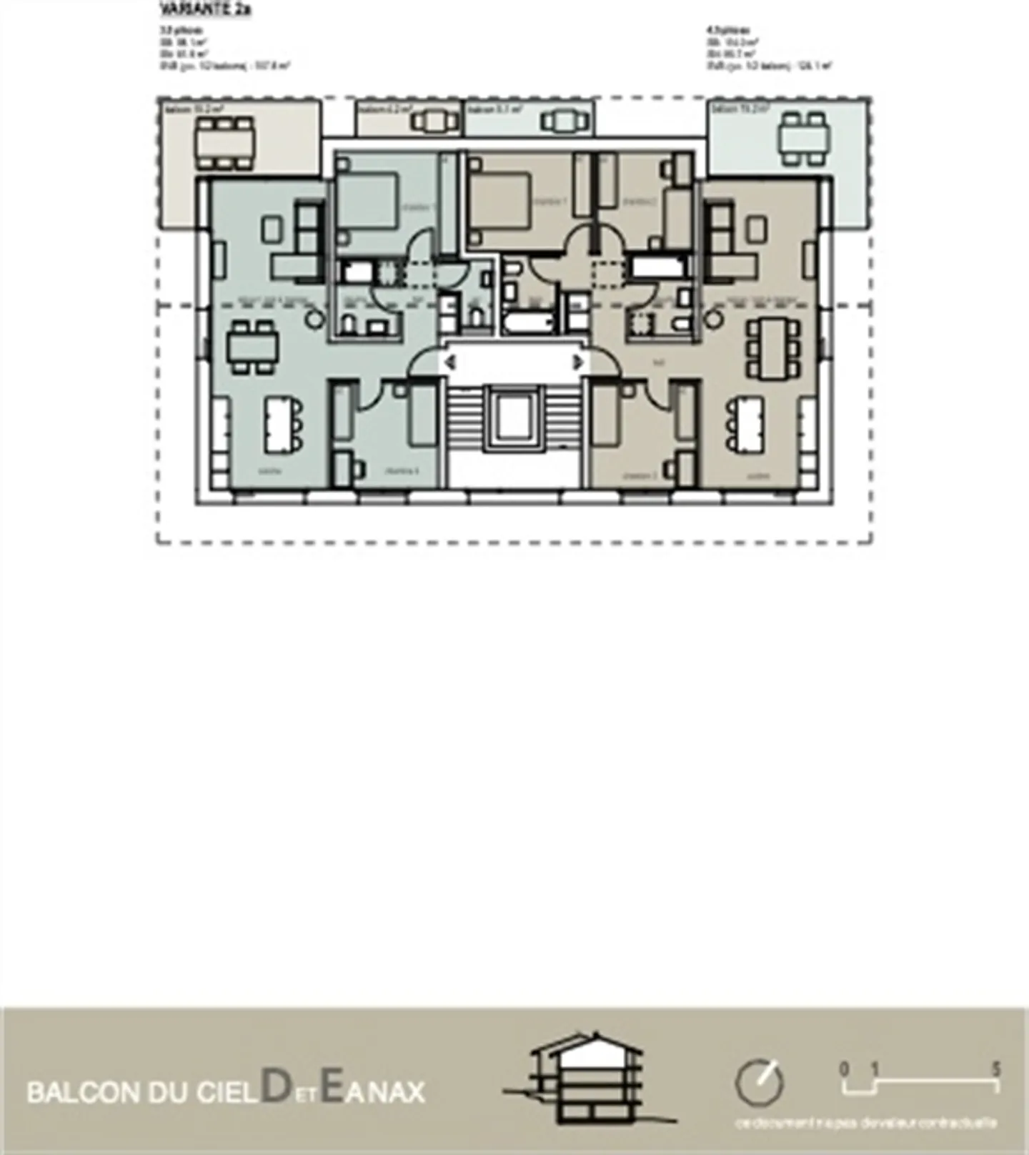 Nax - Penthouse 4.5 pièces - Balcon Céleste Variante E32 - Photo 1 sur 7