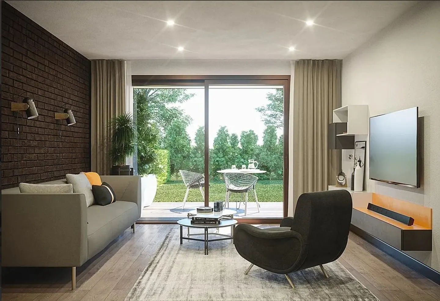 Modern Apartment with Balconies - Photo 2 of 12