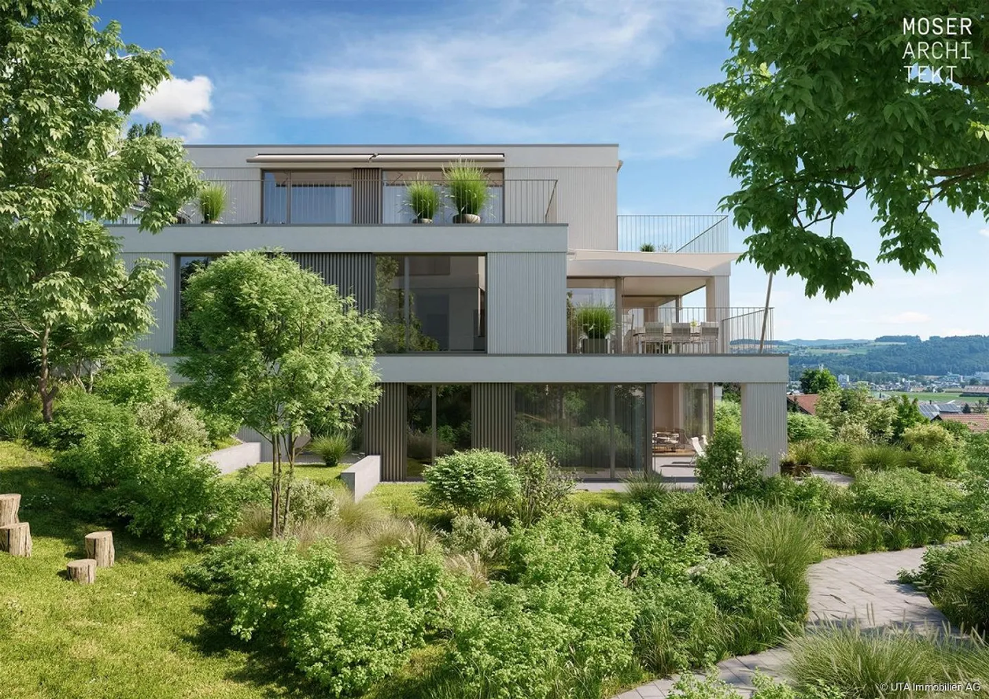 Appartements en terrasse avec vue sensationnelle sur les montagnes, prévente sur nouveau... - Photo 2 sur 12