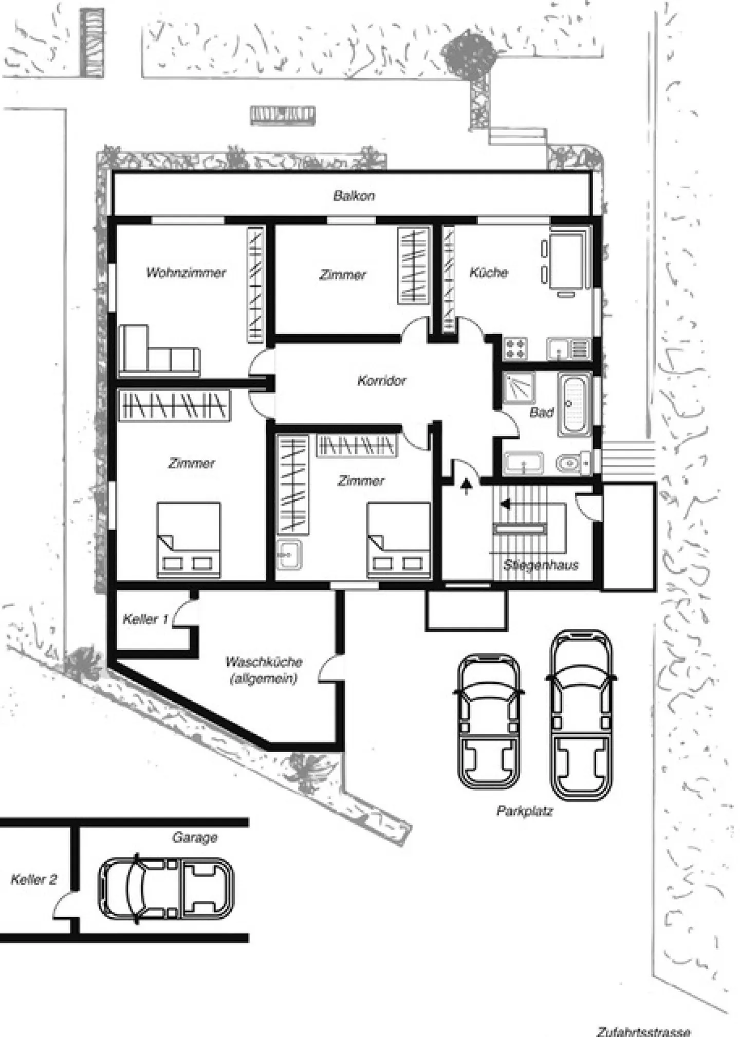 Très confortable appartement de 4,5 pièces avec vue dégagée. - Photo 2 sur 18