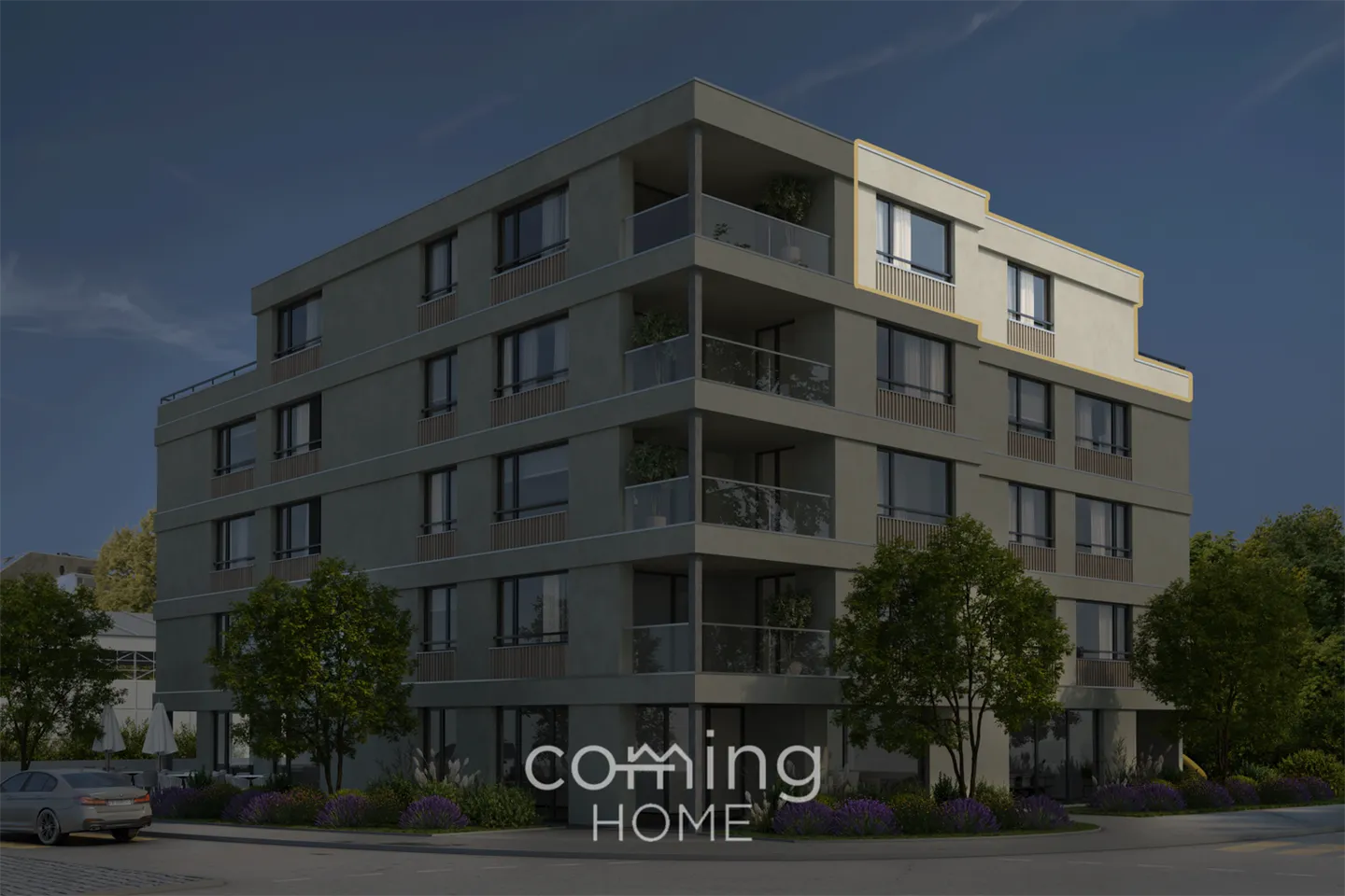 Moderne 2.5-Zimmer-Attikawohnung mit Alpenblick im Zentrum von Brig-Glis - Foto 2 von 8