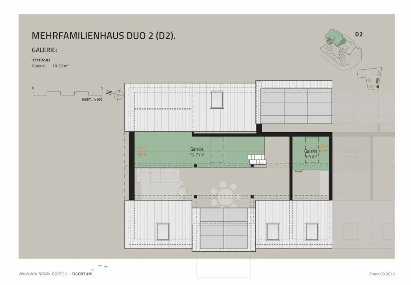 WOHNPARK DORF - Attico di 4,5 locali - Foto 5 di 8
