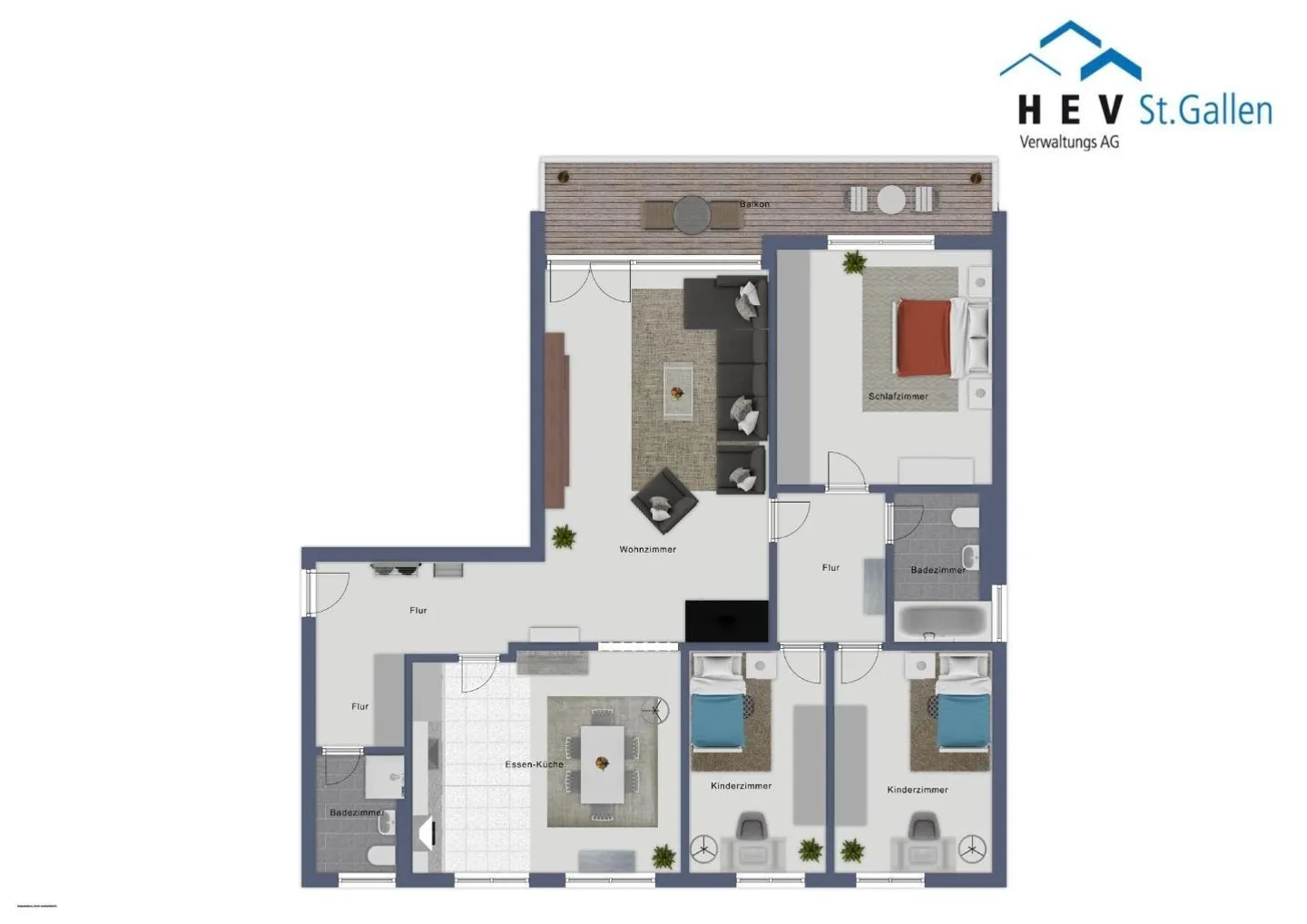 4.5-room apartment in a quiet location with balcony - Photo 11 of 12