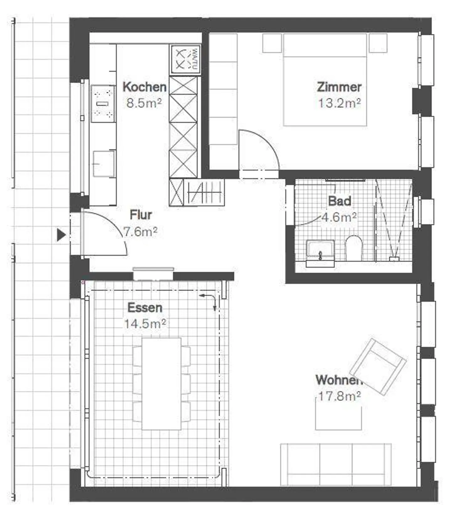 Moderne 2.5-Zimmer Wohnung - Foto 4 von 8