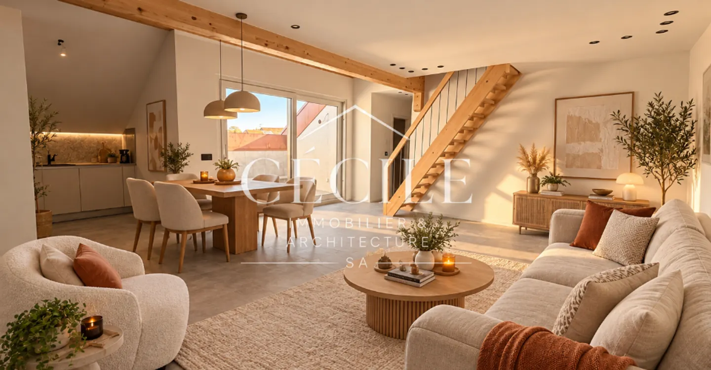 Wunderschöne 4,5-Zimmer-Wohnung von 115 m² mit Mezzaninen – Charme und Eleganz in Villars-Bozon - Foto 15 von 18