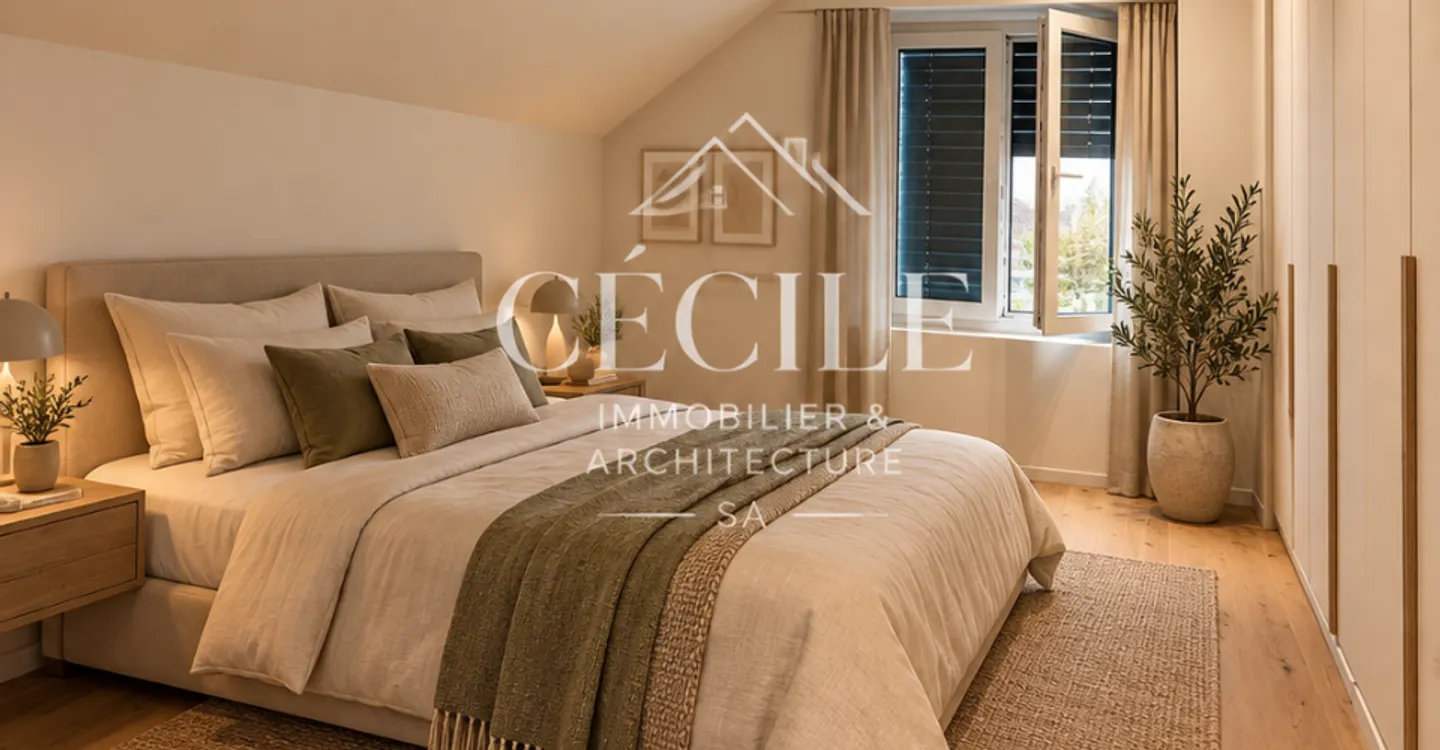 Wunderschöne 4,5-Zimmer-Wohnung von 115 m² mit Mezzaninen – Charme und Eleganz in Villars-Bozon - Foto 17 von 18