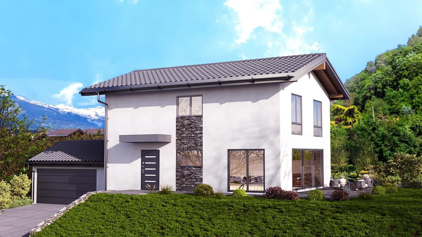 ZU VERKAUFEN PRÄCHTIGE VILLA 5.5 ZIMMER IN PLAN-BAAR - Foto 1 von 5