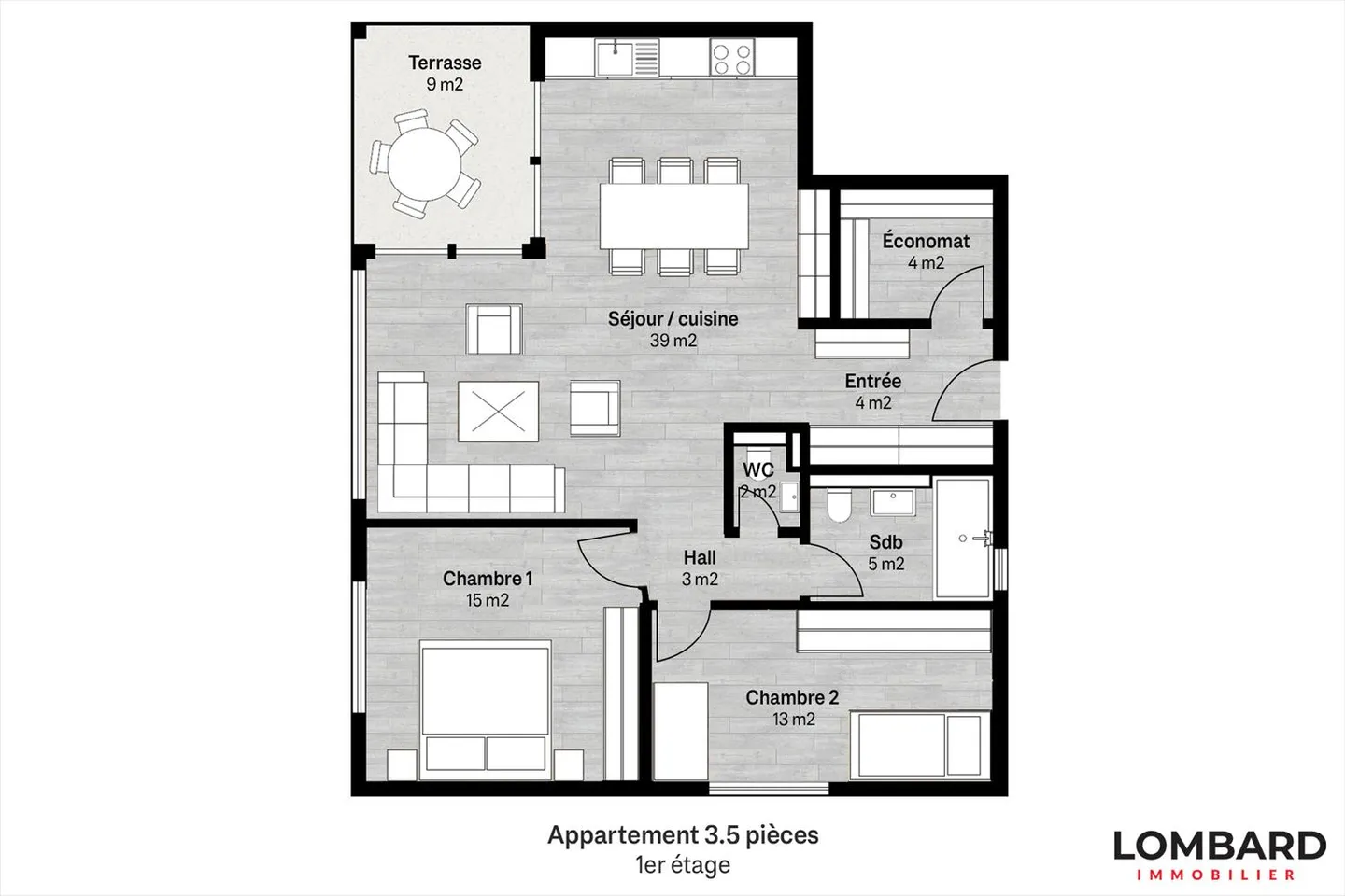 Appartement 3.5 pièces - Photo 9 sur 9