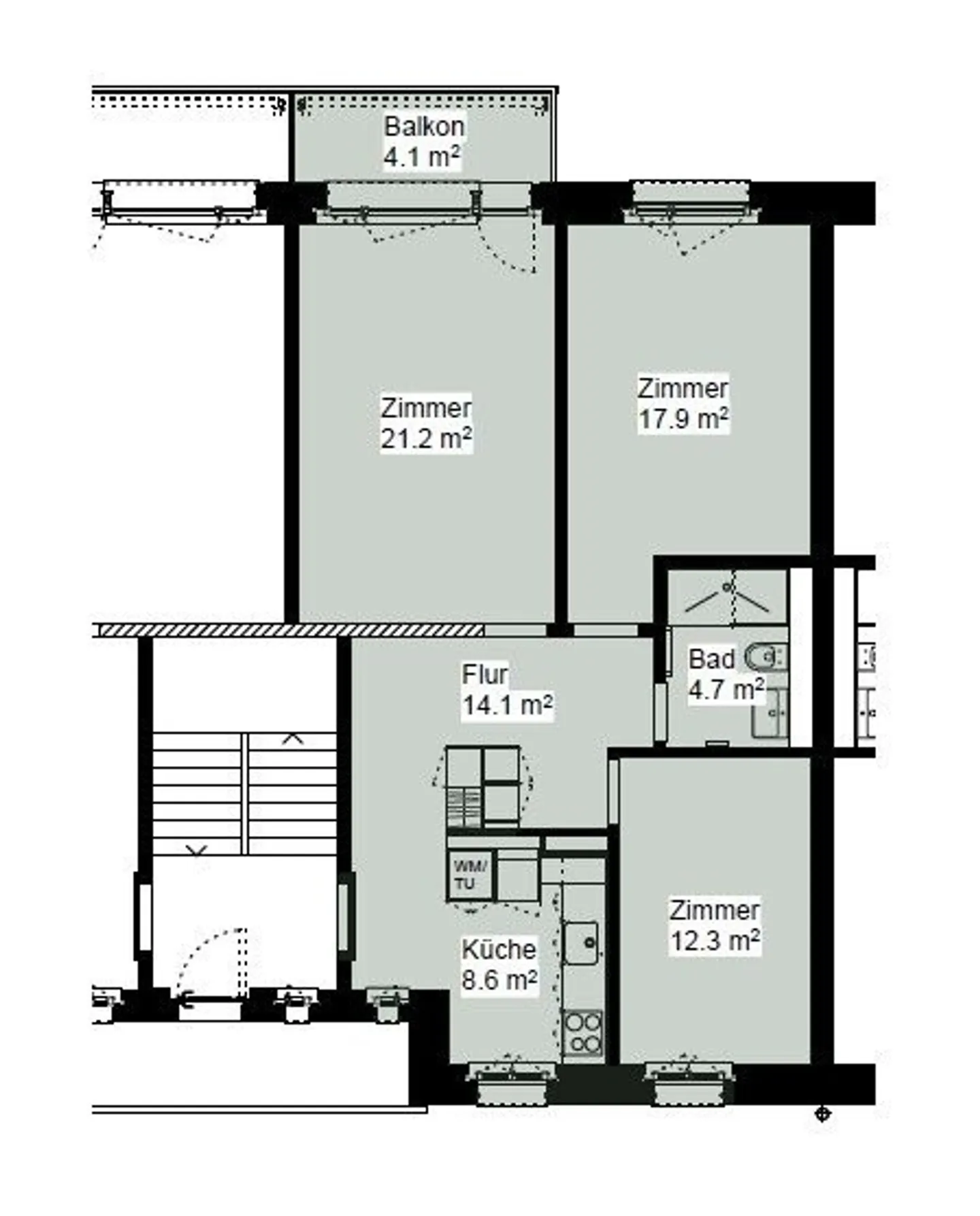 Stilvolle Wohnung in Winterthur - Foto 7 von 7