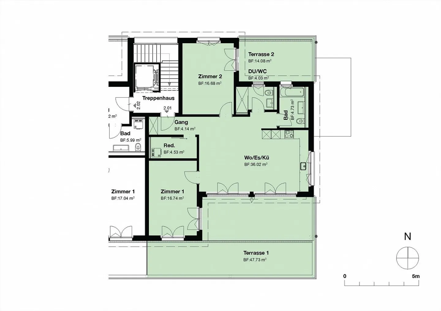 Sonnige Attikawohnung mit Aussicht - Foto 2 von 10