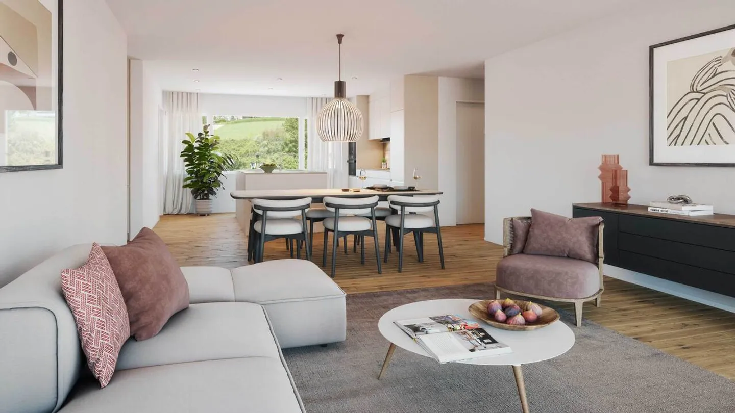 Nouveau projet de construction Gemsacker : appartement de 4,5 pièces A2-03 - Photo 3 sur 6