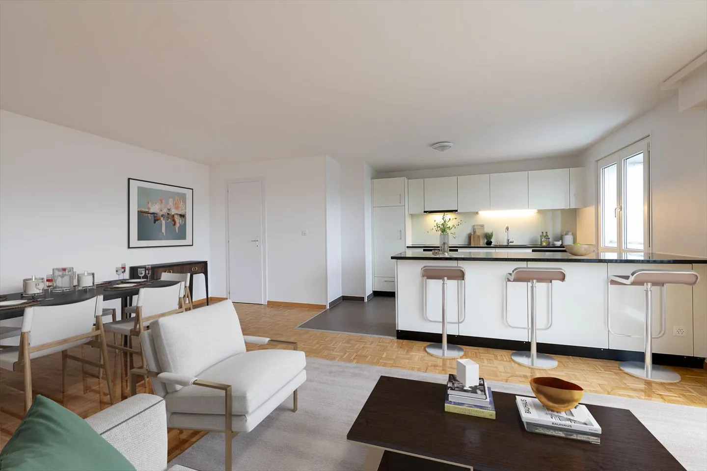 Attention gratuit! Belle appartement de 3 pièces avec vue - Photo 2 sur 6