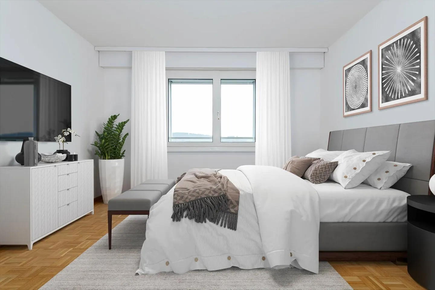 Attention gratuit! Belle appartement de 3 pièces avec vue - Photo 3 sur 6