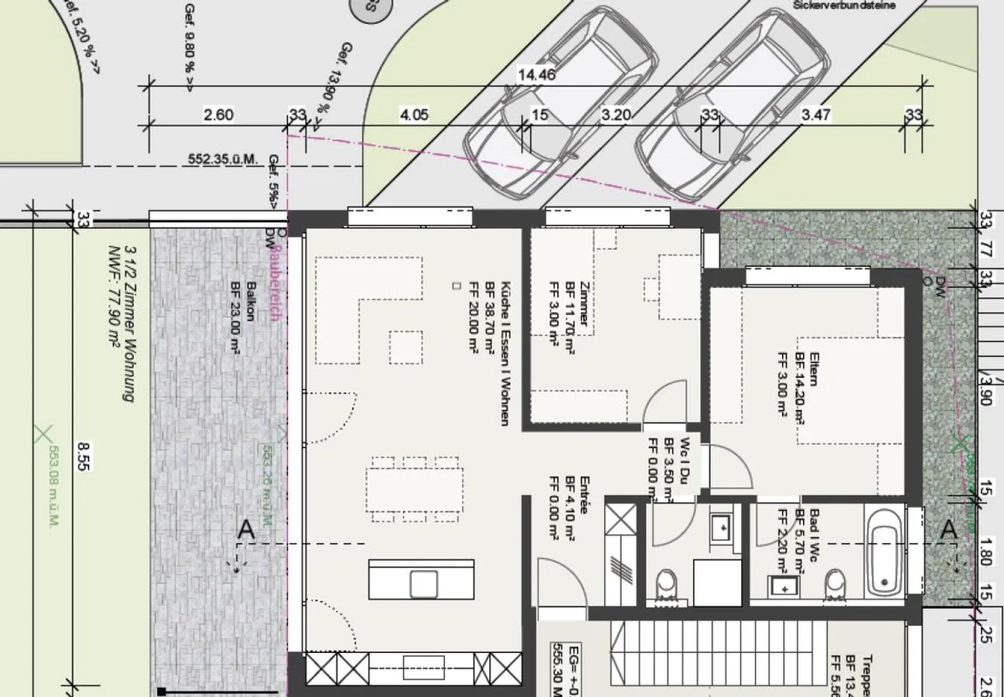 Appartement de jardin 3,5 pièces attrayant - Photo 9 sur 9