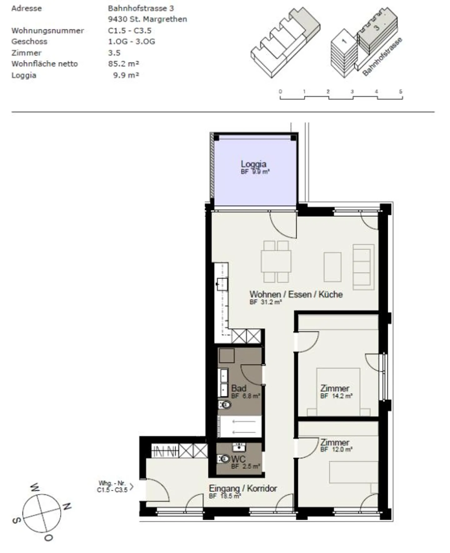 Traumwohnung in St. Margrethen - Foto 13 von 14