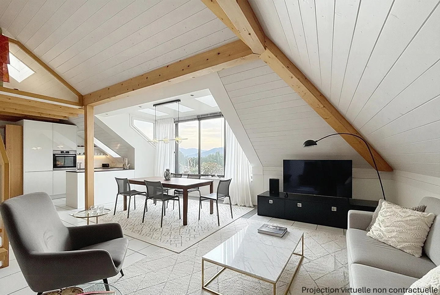 Panorama unique sur le lac et les Alpes - Appartement avec mezzanine et charme particulier - Photo 4 sur 17