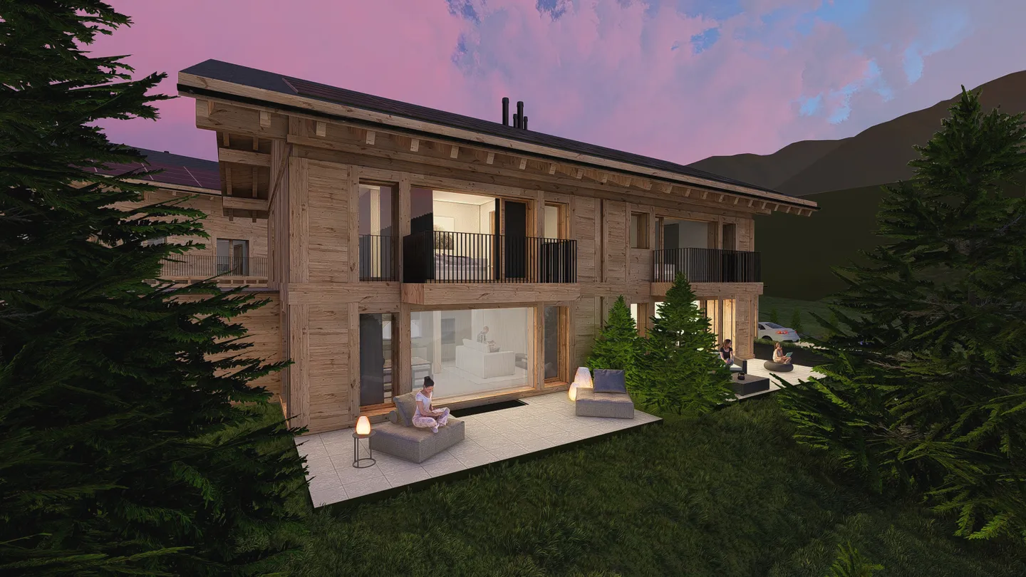 Maison semi-détachée de 5,5 pièces comme résidence principale de haute qualité (3C) à Davos Wiesen - Photo 3 sur 7