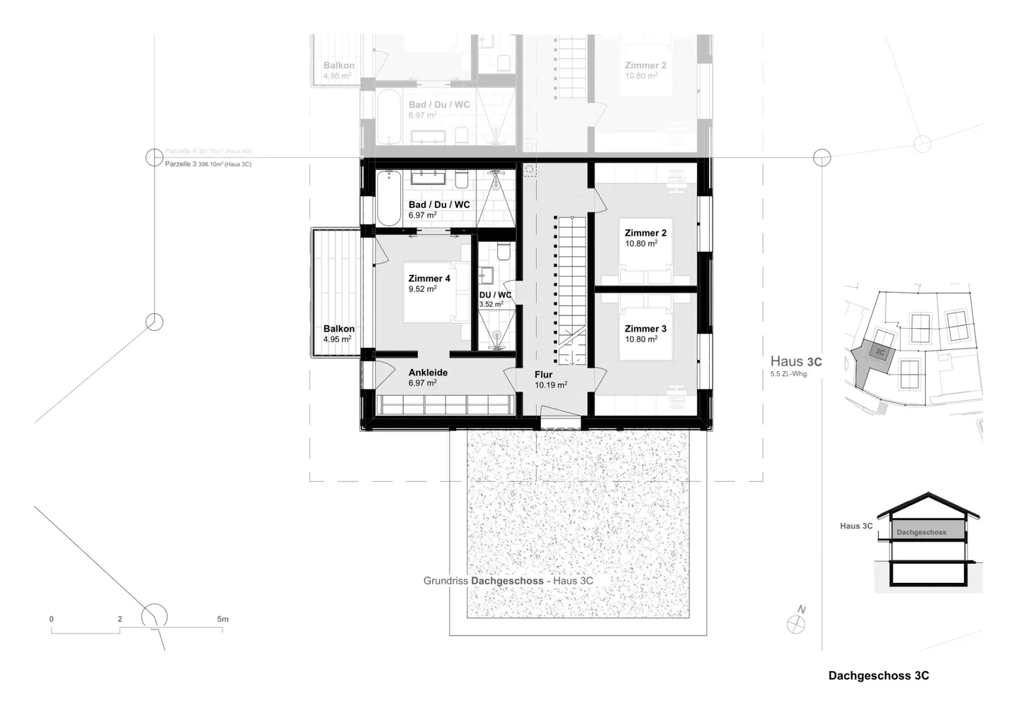 Maison semi-détachée de 5,5 pièces comme résidence principale de haute qualité (3C) à Davos Wiesen - Photo 5 sur 7