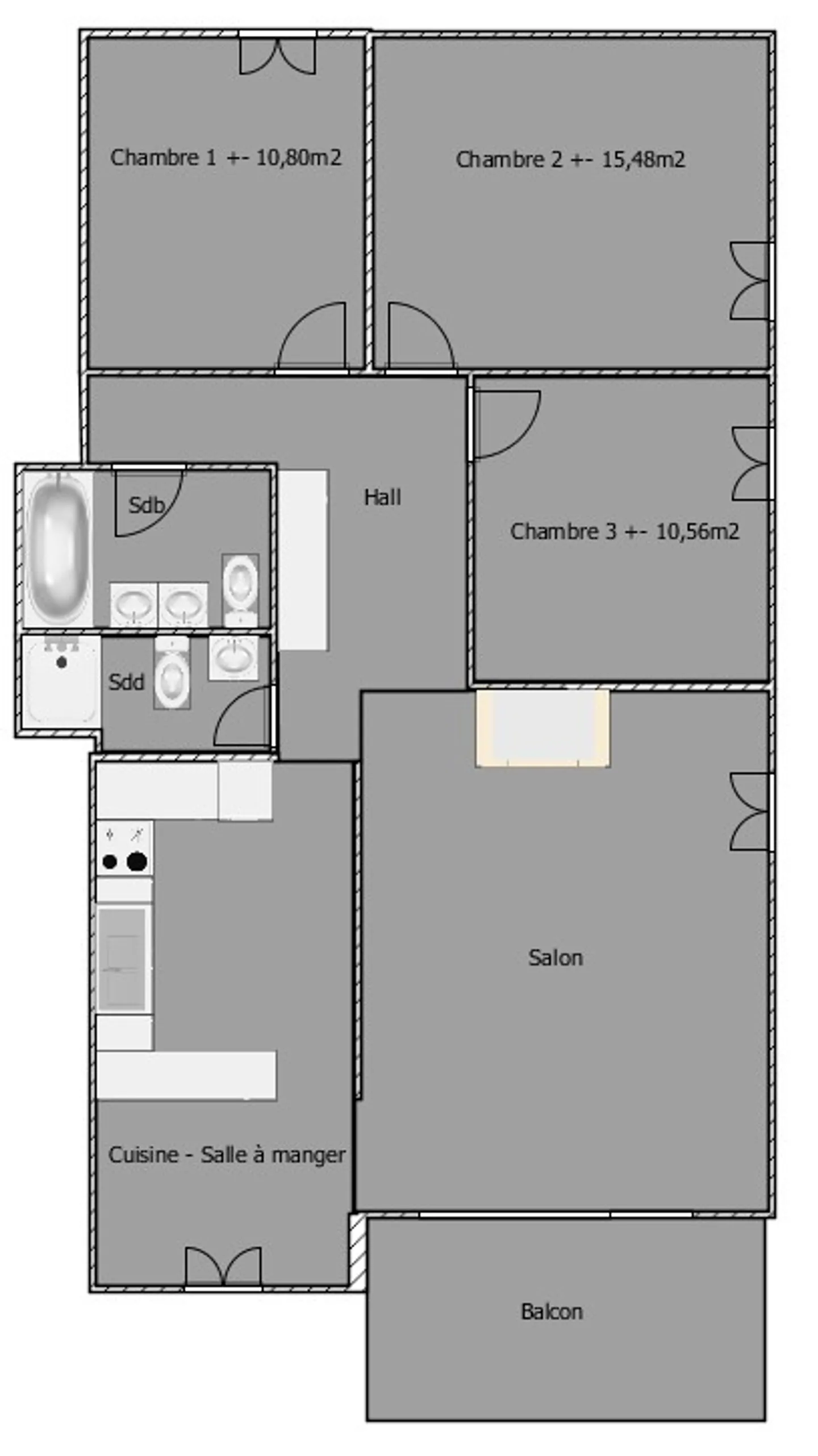Magnifique appartement de 4,5 pièces avec balcon et vue sur la montagne à Laténa - Photo 11 sur 11