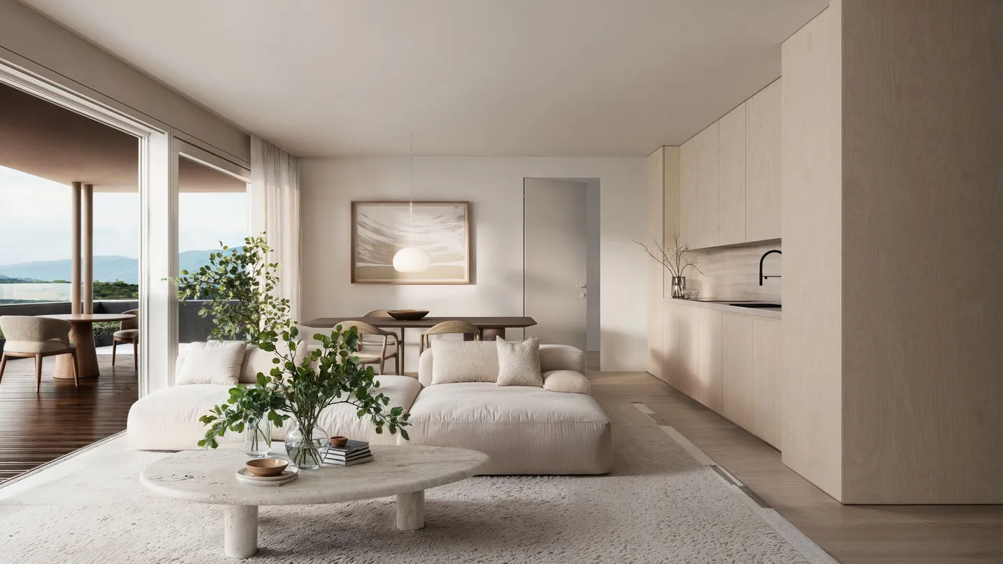 Savièse 16 appartamenti e 1 villa in stile moderno con vista panoramica, nel cuore di una residenza ecologica di alto livello - Foto 6 di 17