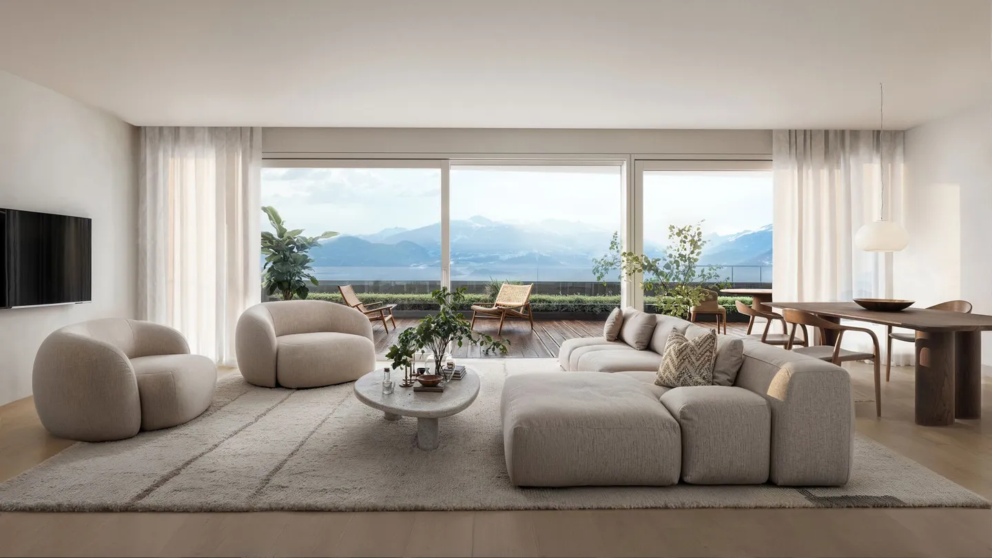 Savièse 16 appartamenti e 1 villa in stile moderno con vista panoramica, nel cuore di una residenza ecologica di alto livello - Foto 14 di 17