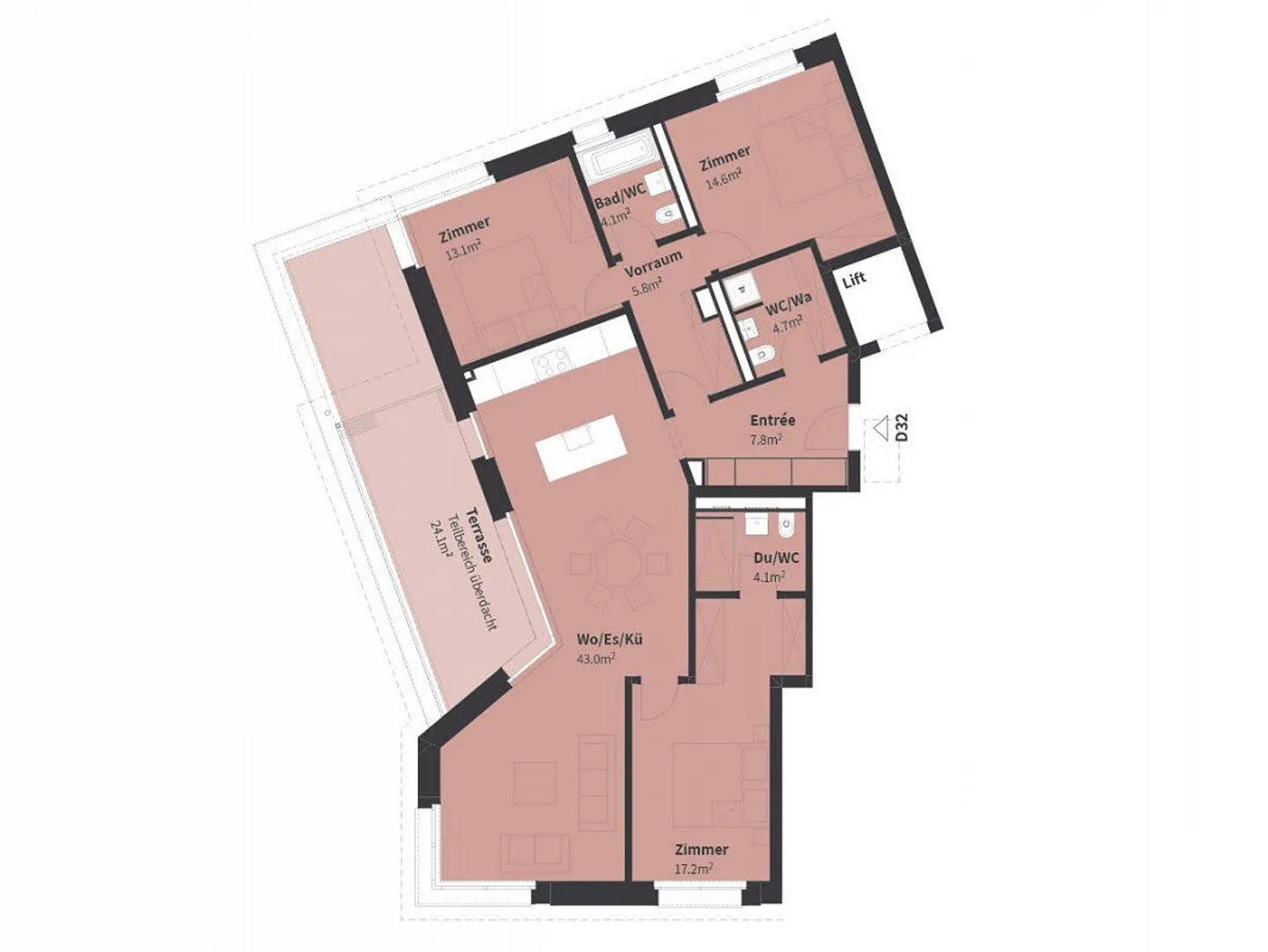 Zweitwohnung im Neubau Bünda Eck D (D32) - Foto 10 von 10