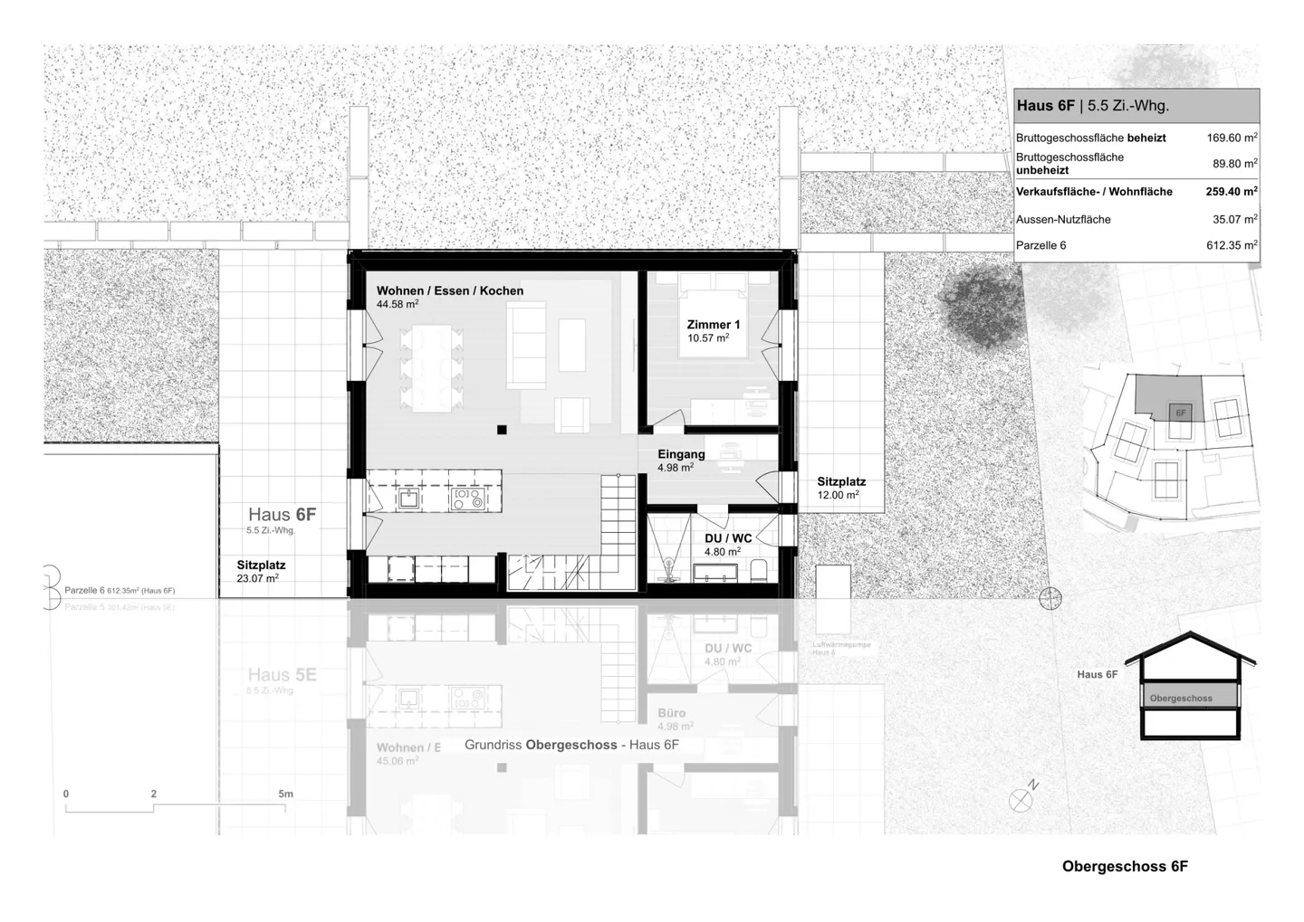 Casa bifamiliare di 5,5 stanze come residenza principale di alta qualità (6F) a Davos Wiesen - Foto 4 di 6