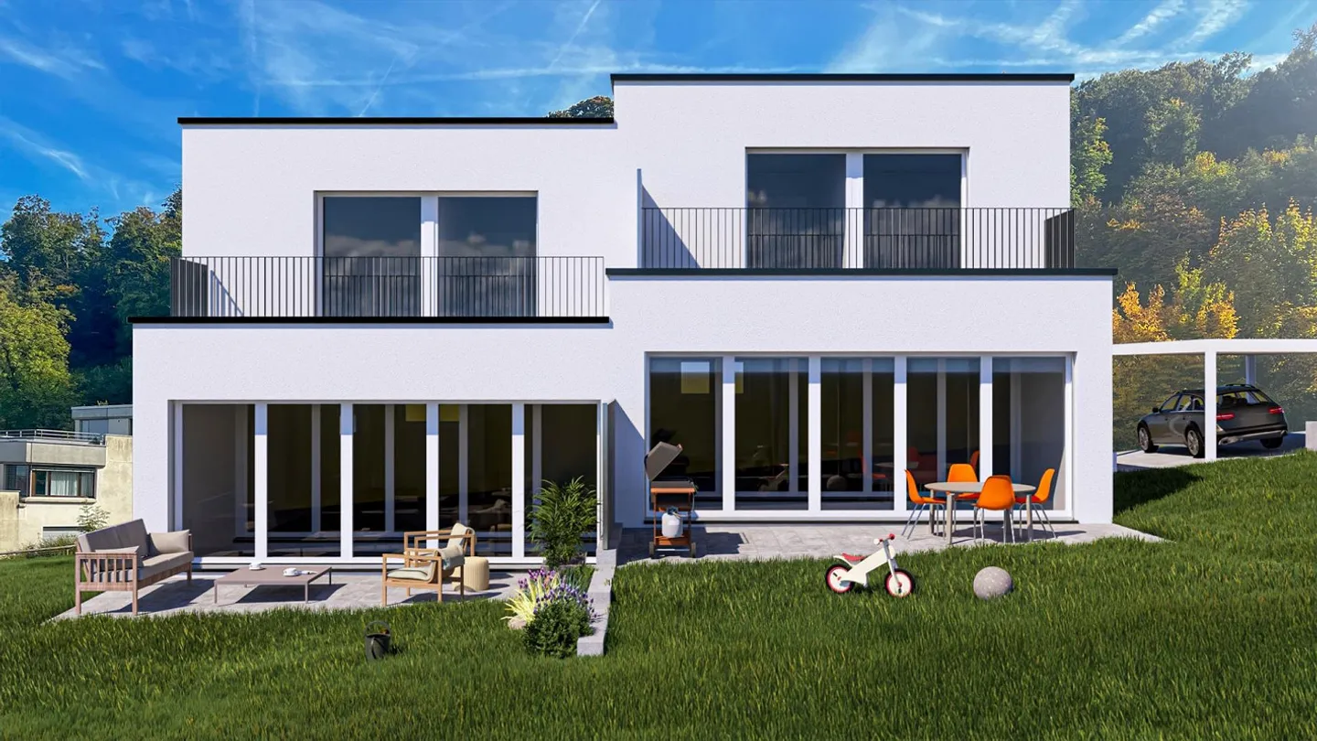 Sunny semi-detached family houses in elevated location with far-reaching views - Photo 8 of 18