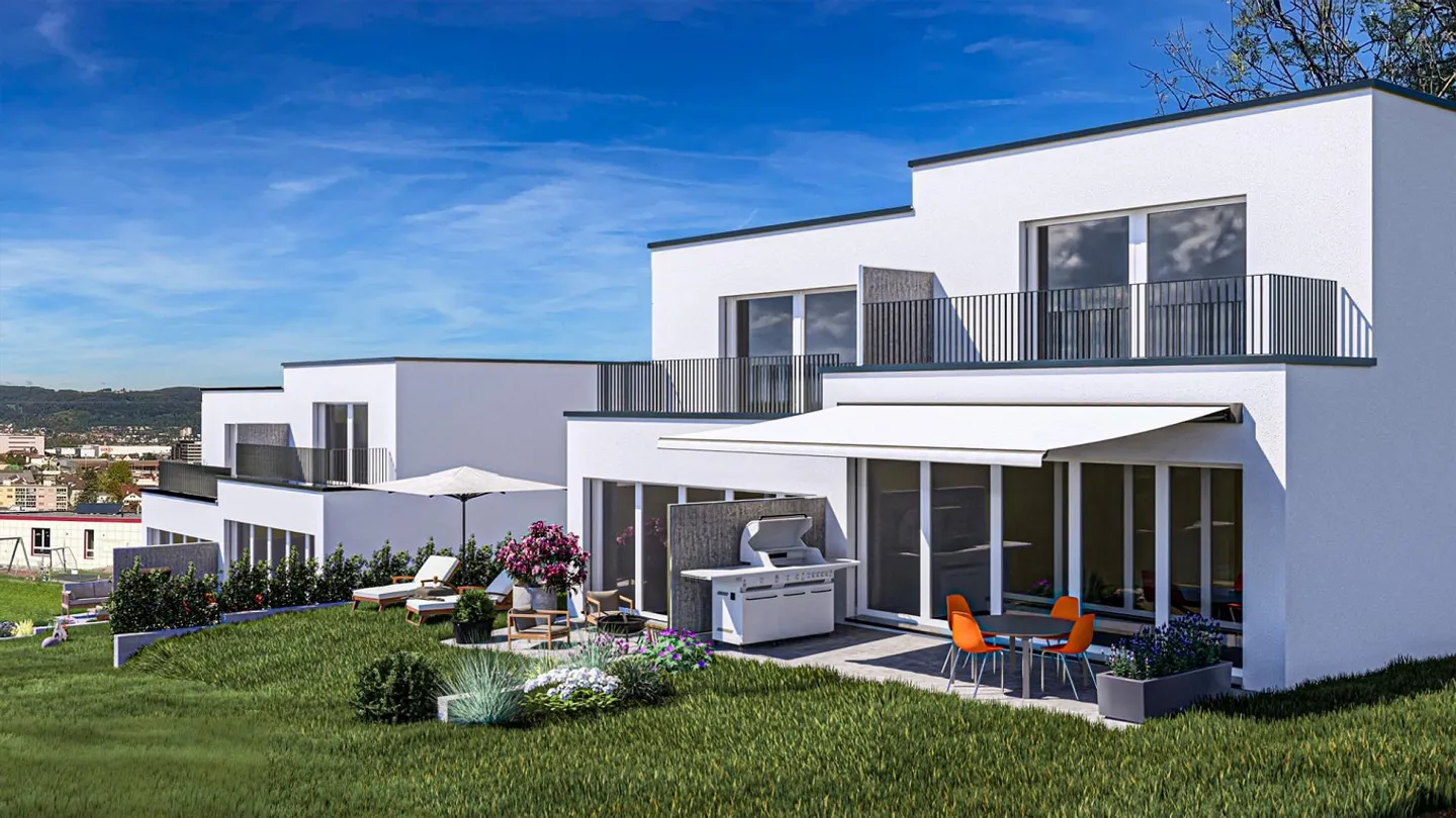 Sunny semi-detached family houses in elevated location with far-reaching views - Photo 12 of 18