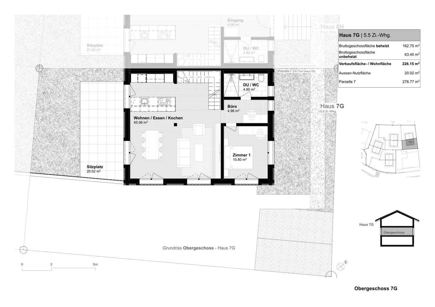 5.5-Zimmer-Doppeleinfamilienhaus als hochwertiger Erstwohnsitz (7G) in Davos Wiesen - Foto 4 von 6