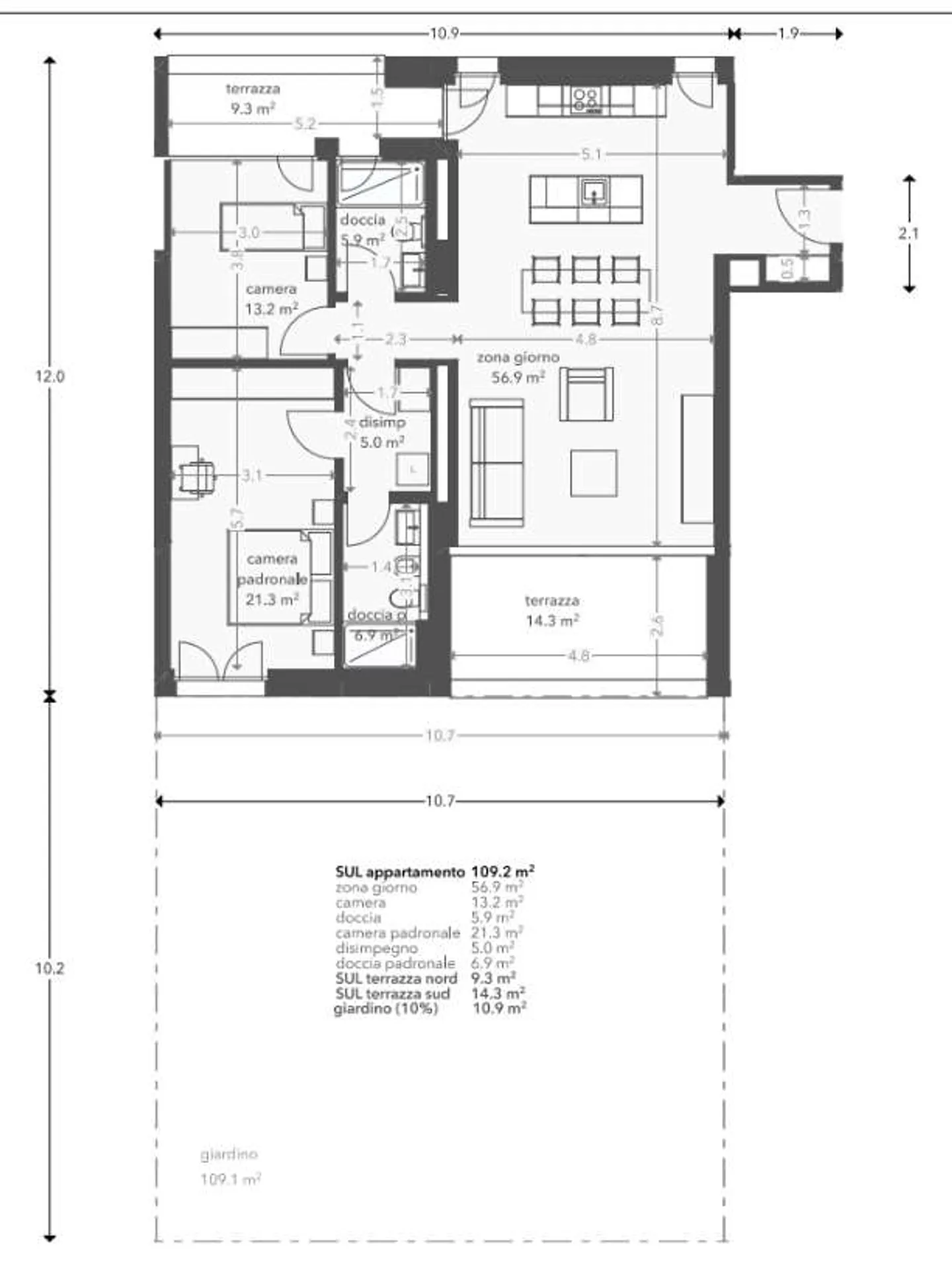 Nouvel appartement de 3,5 pièces avec jardin - Photo 11 sur 13
