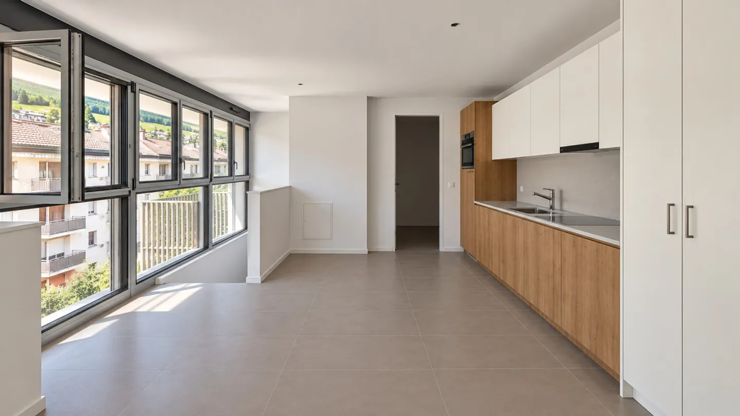 Wunderschöne 2,5-Zimmer-Neuwohnung im Stadtzentrum von Sierre - Foto 2 von 6