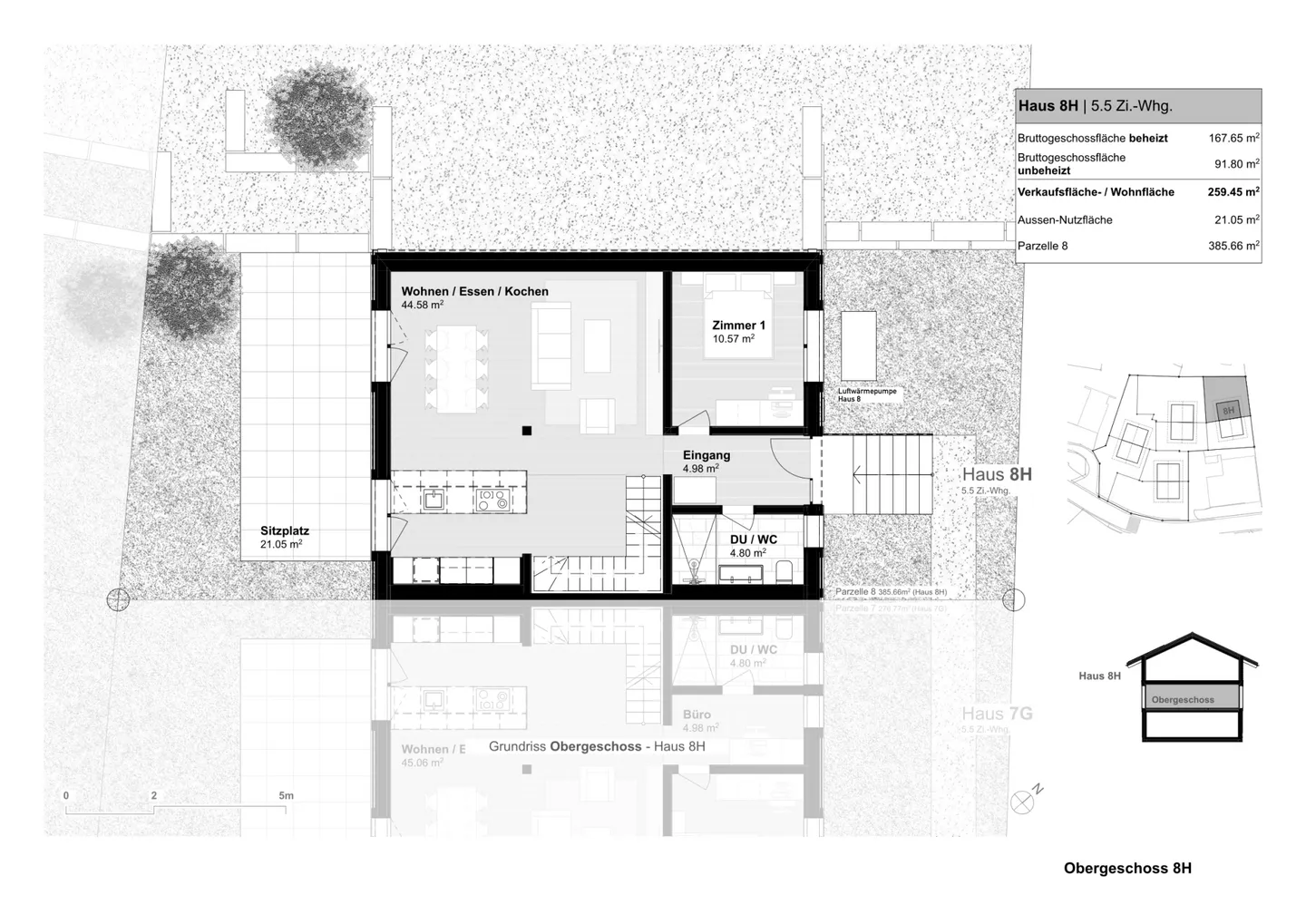 Maison jumelée 5,5 pièces de haute qualité comme résidence principale (8H) à Davos Wiesen - Photo 4 sur 6