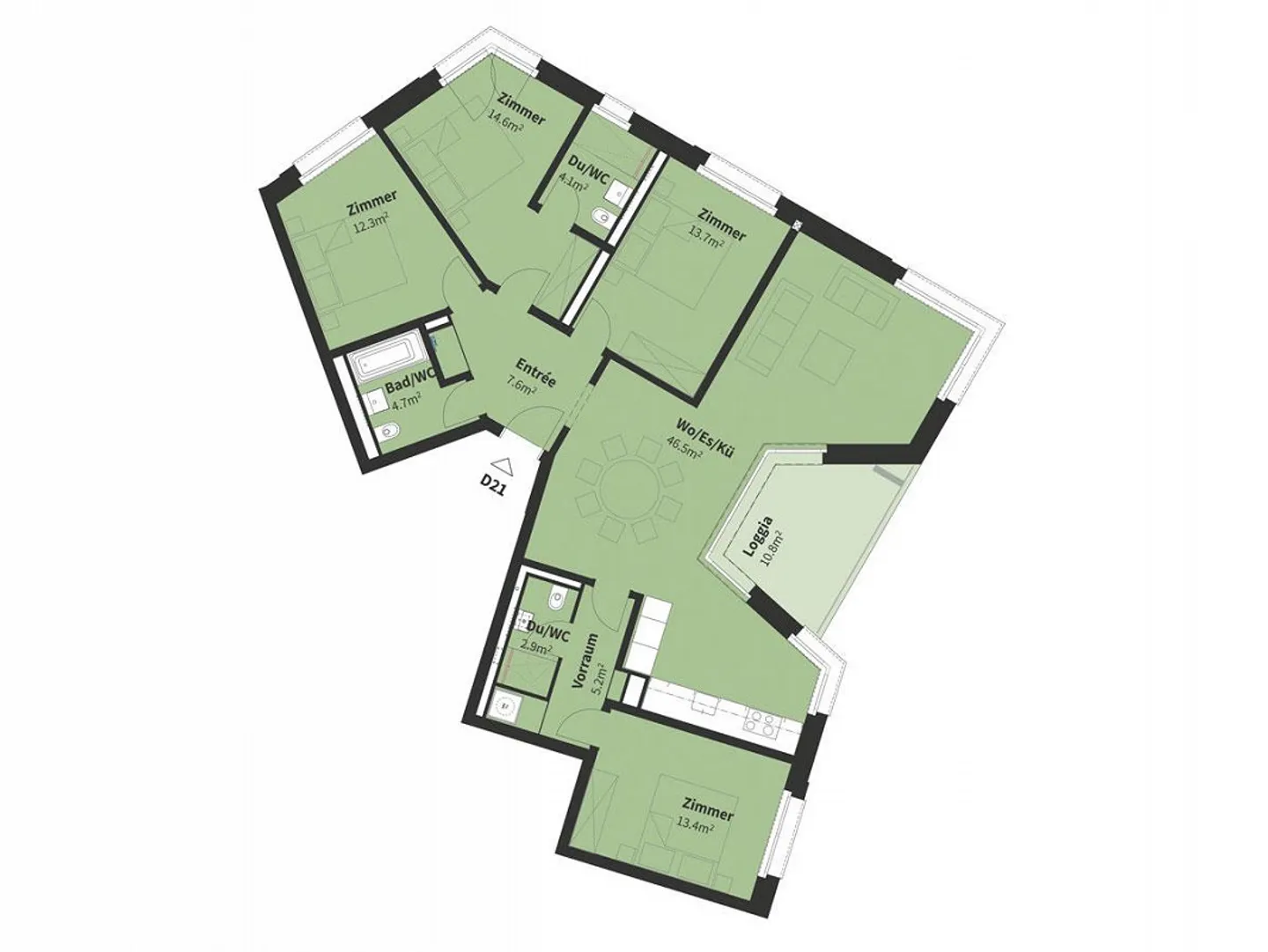 Premier appartement dans le nouveau bâtiment Bünda Eck D (D21) - Photo 10 sur 10