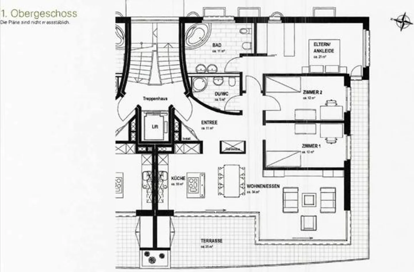 Moderne 4.5 Zimmer Wohnung in Küsnacht ZH - Foto 9 von 9