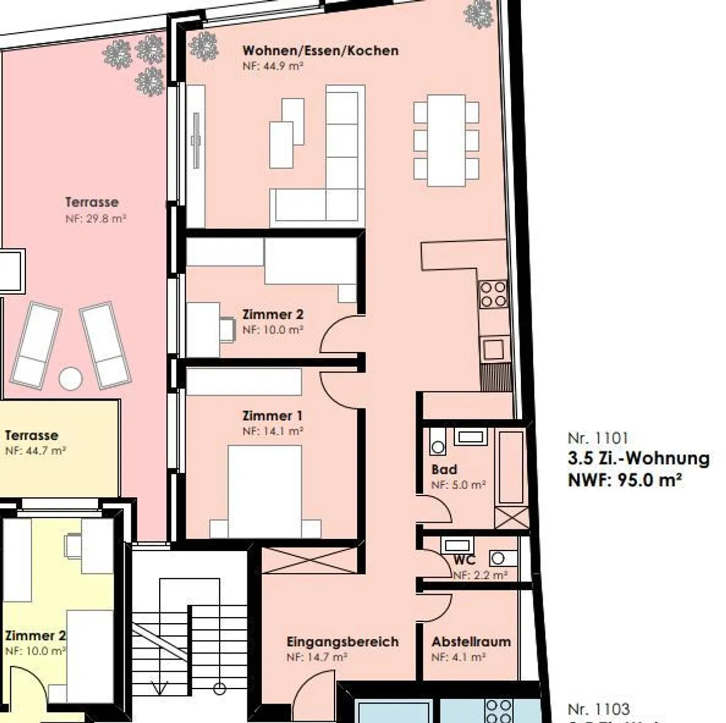 Magnifique appartement de 3,5 pièces à Rorschach avec grande terrasse - Photo 12 sur 13