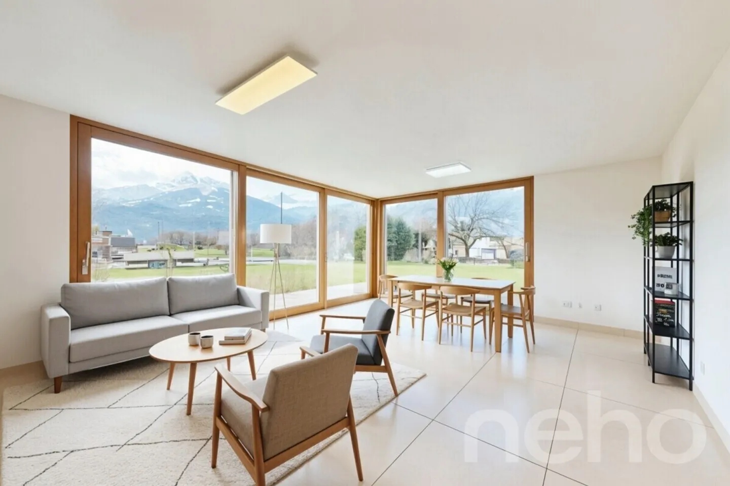Zeitgenössische Villa mit Blick auf die Dents du Midi und einzigartigem Potenzial - Foto 4 von 12