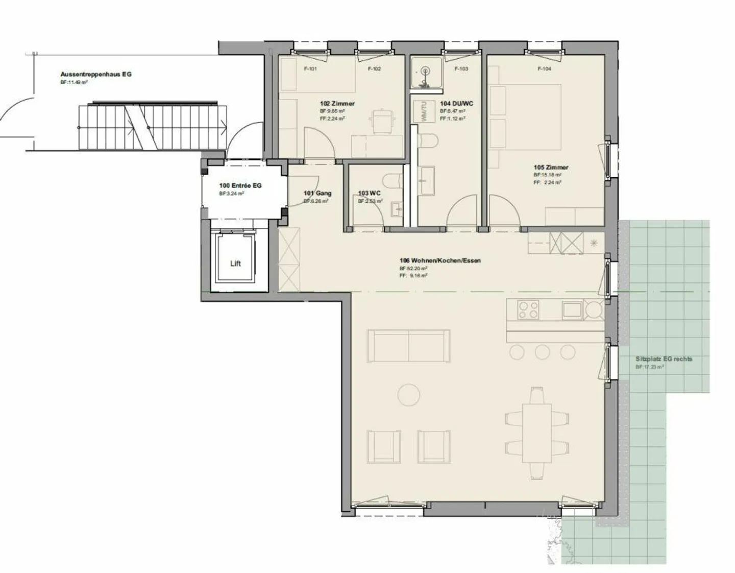 Modern 3.5-room apartment with garden share in Kümmertshausen - attractive investment property - Photo 8 of 8