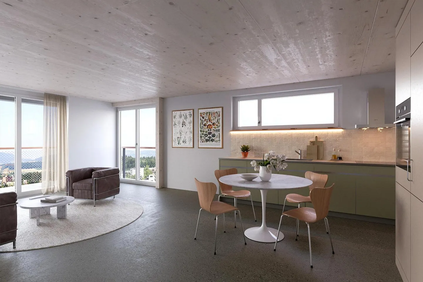 3.5-Zimmer-Maisonette mit Weitblick - Foto 1 di 3